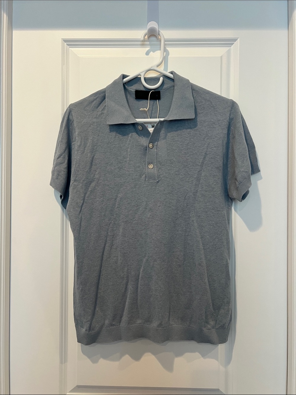 Zara Boys Linen-Cotton Blend Polo Shirt
